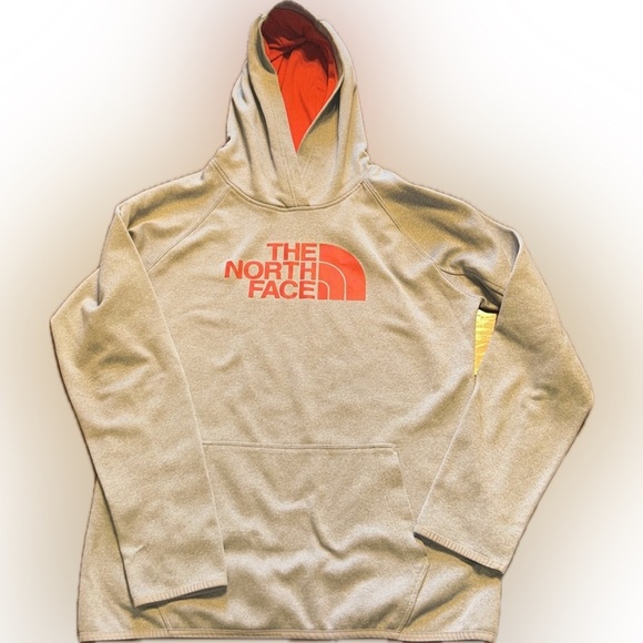 The North Face Women's Grey and Red Hoodie Large - Picture 3 of 11